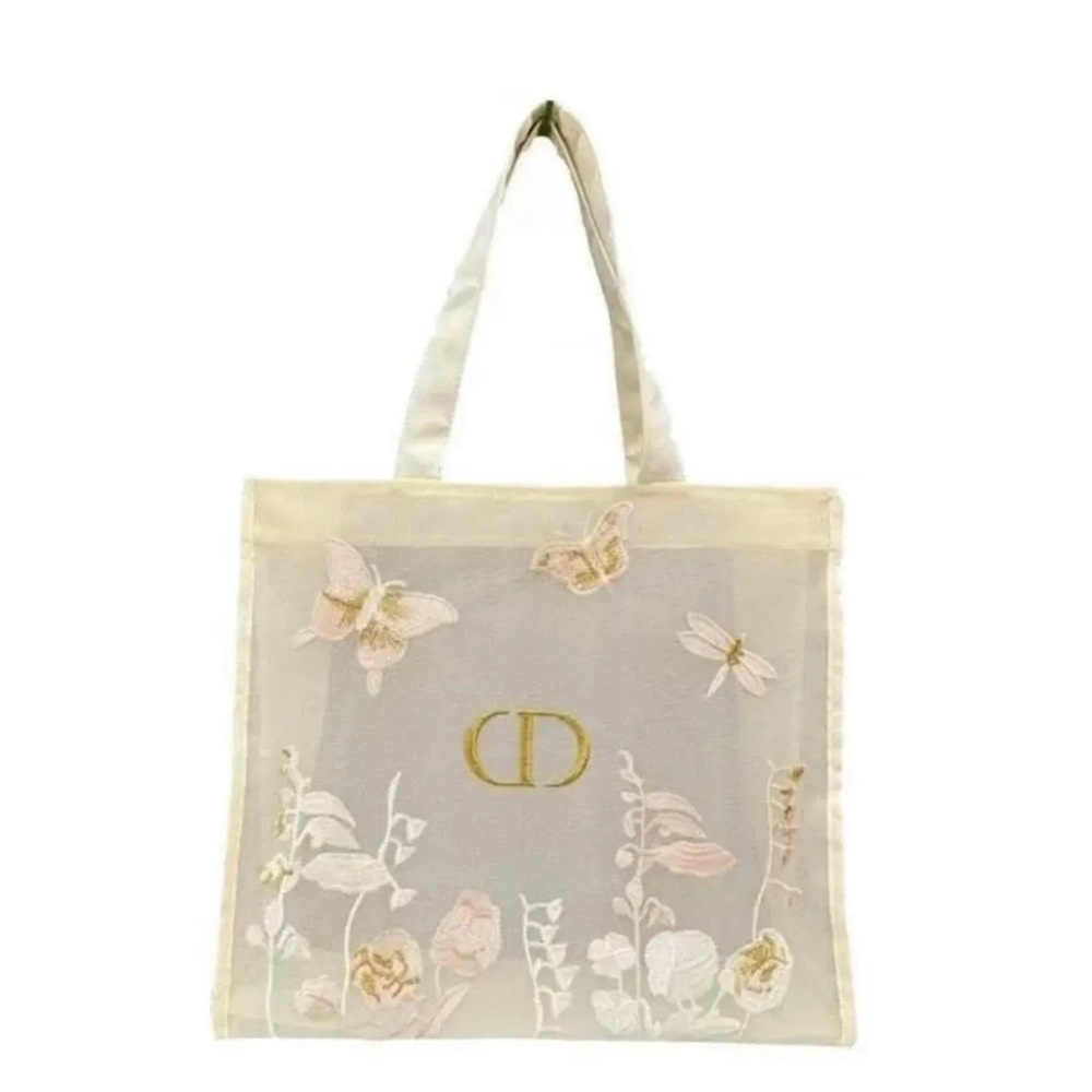 Christian Dior ‘ embroidered mesh tote’